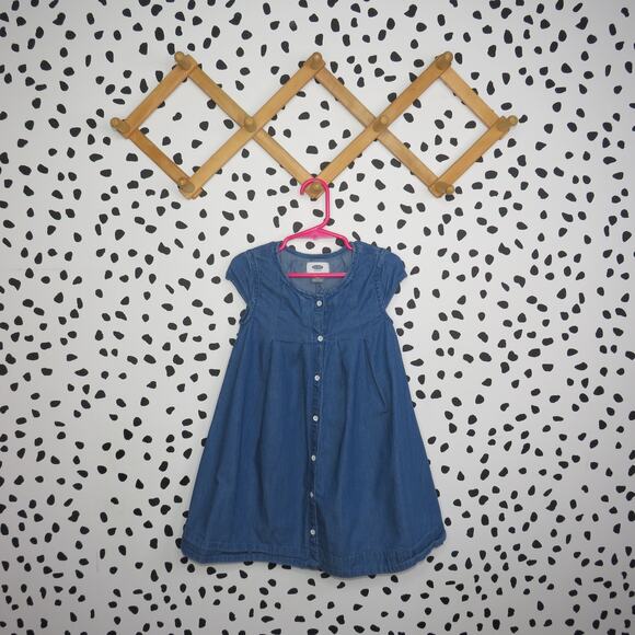Old Navy Other - Old Navy Chambray Denim Button Up Short Sleeve Toddler Dress